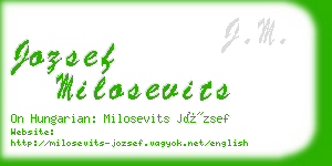 jozsef milosevits business card